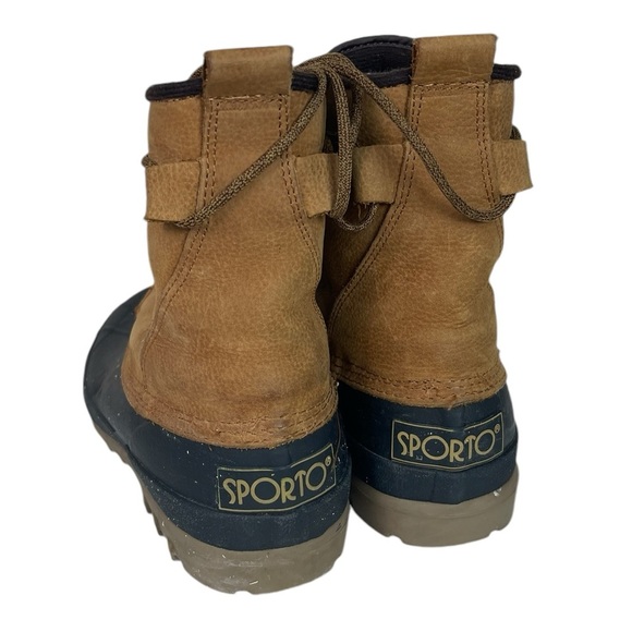 B1 Mens Sporto Insulated Thermal Rain Leather Duck Boots 10 - Picture 4 of 5